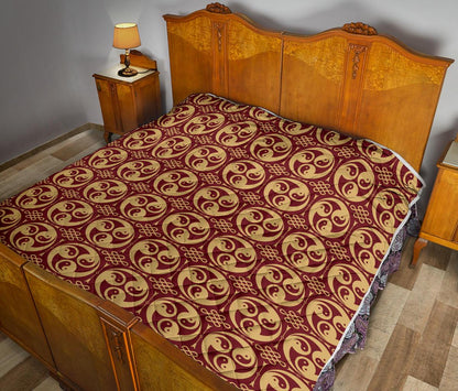 Yin Yang Style Pattern Design Print Premium Quilt-JTAMIGO.COM