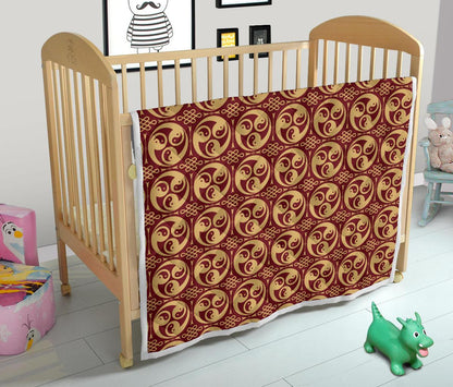 Yin Yang Style Pattern Design Print Premium Quilt-JTAMIGO.COM