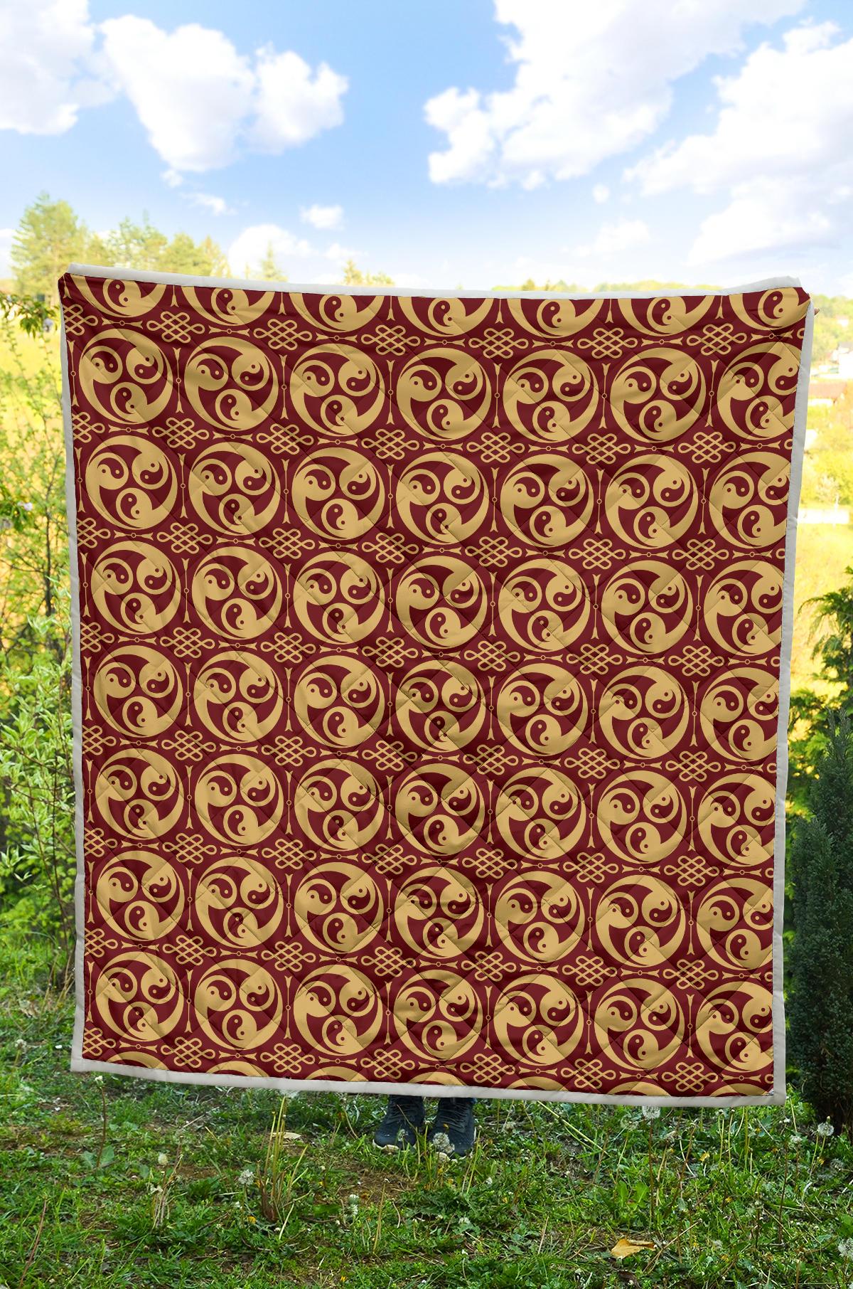 Yin Yang Style Pattern Design Print Premium Quilt-JTAMIGO.COM