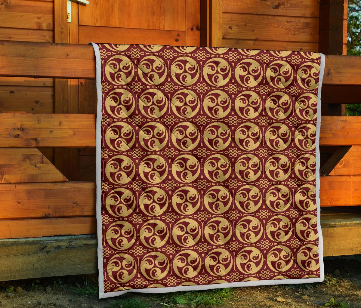 Yin Yang Style Pattern Design Print Premium Quilt-JTAMIGO.COM