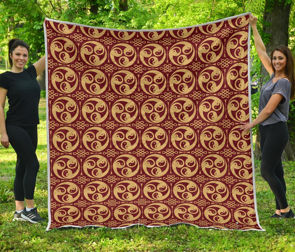 Yin Yang Style Pattern Design Print Premium Quilt-JTAMIGO.COM