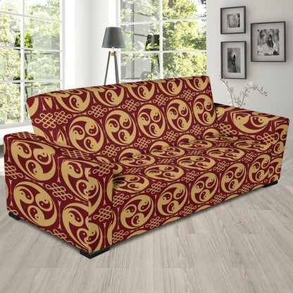 Yin Yang Style Pattern Design Print Sofa Slipcover-JTAMIGO.COM