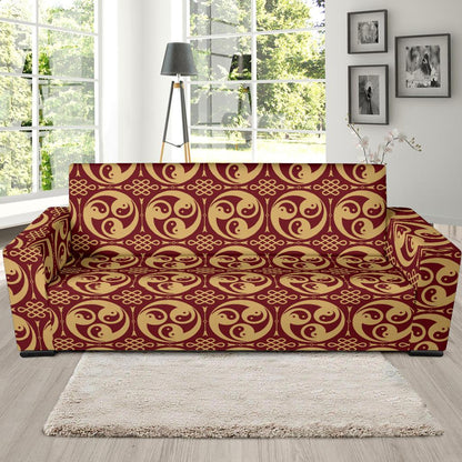 Yin Yang Style Pattern Design Print Sofa Slipcover-JTAMIGO.COM