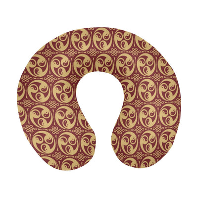 Yin Yang Style Pattern Design Print U-Shaped Travel Neck Pillow-JTAMIGO.COM