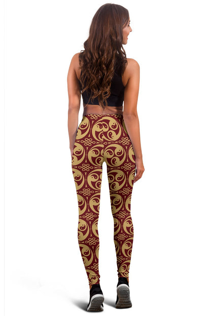 Yin Yang Style Pattern Design Print Women Leggings