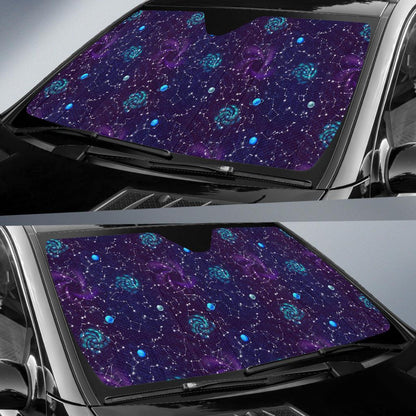 Zodiac Galaxy Design Print Car Sun Shade For Windshield