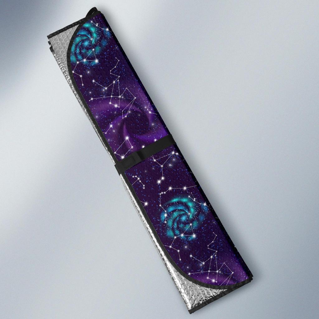 Zodiac Galaxy Design Print Car Sun Shade For Windshield