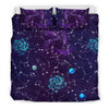 Zodiac Galaxy Design Print Duvet Cover Bedding Set