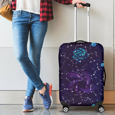 Zodiac Galaxy Design Print Luggage Cover Protector