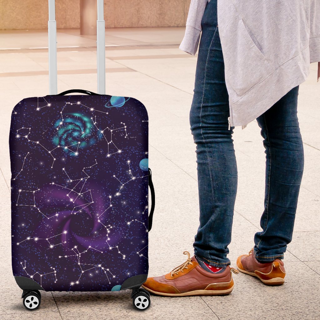 Zodiac Galaxy Design Print Luggage Cover Protector