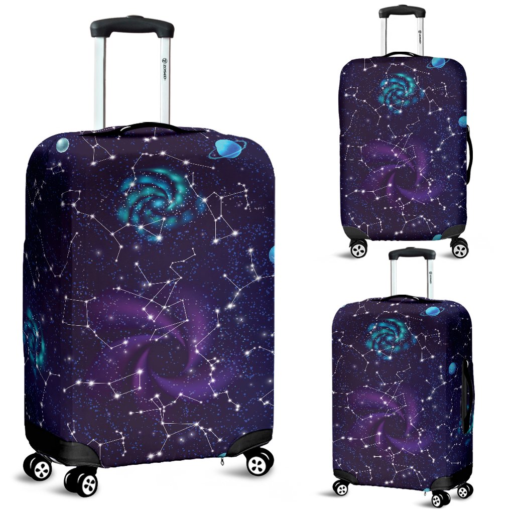 Zodiac Galaxy Design Print Luggage Cover Protector