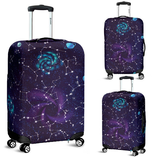 Zodiac Galaxy Design Print Luggage Cover Protector