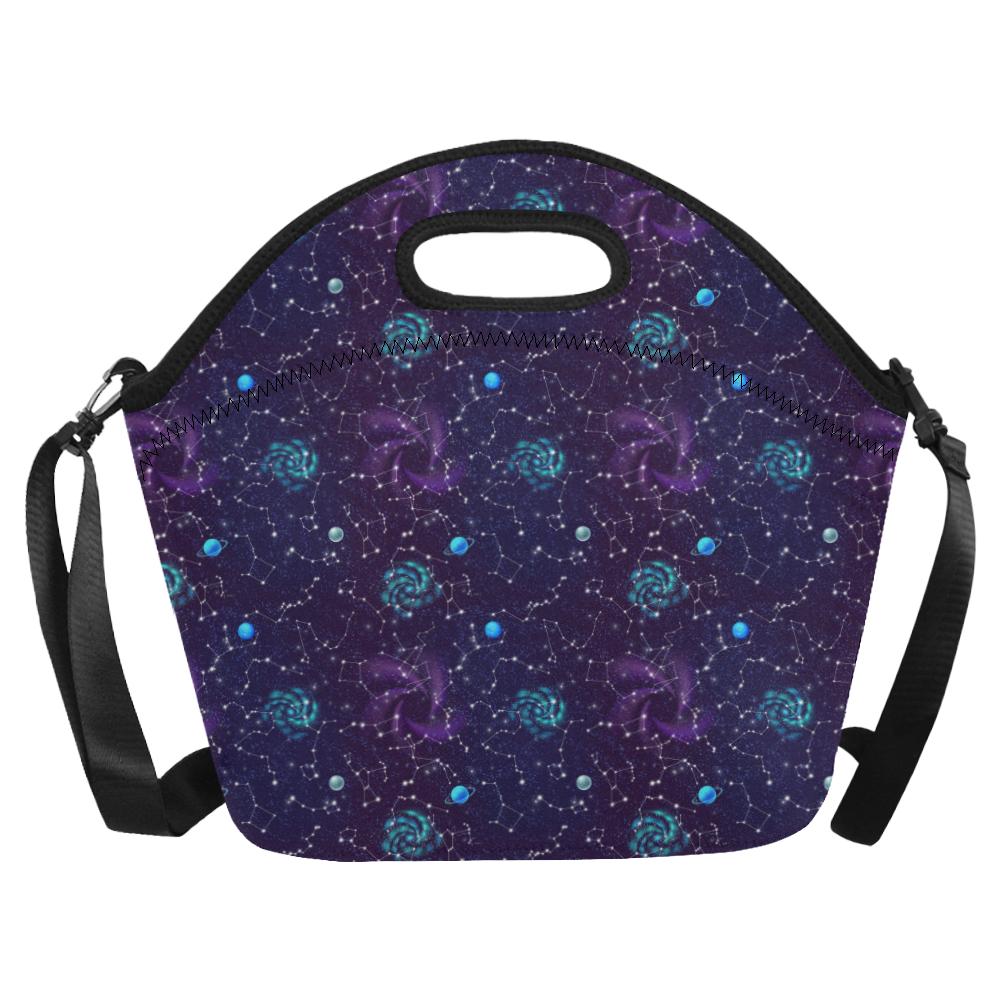 Zodiac Galaxy Design Print Neoprene Lunch Bag (Model 1669)(Large)-JTAMIGO.COM