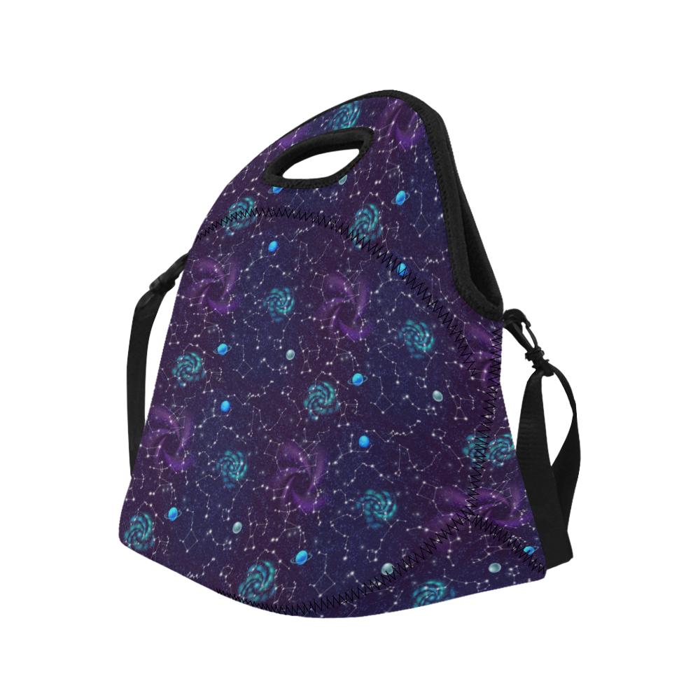 Zodiac Galaxy Design Print Neoprene Lunch Bag (Model 1669)(Large)-JTAMIGO.COM