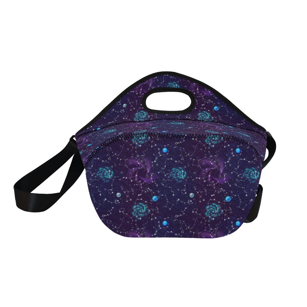 Zodiac Galaxy Design Print Neoprene Lunch Bag (Model 1669)(Large)-JTAMIGO.COM