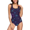 Zodiac Galaxy Design Print One Piece Swimsuit-JTAMIGO.COM