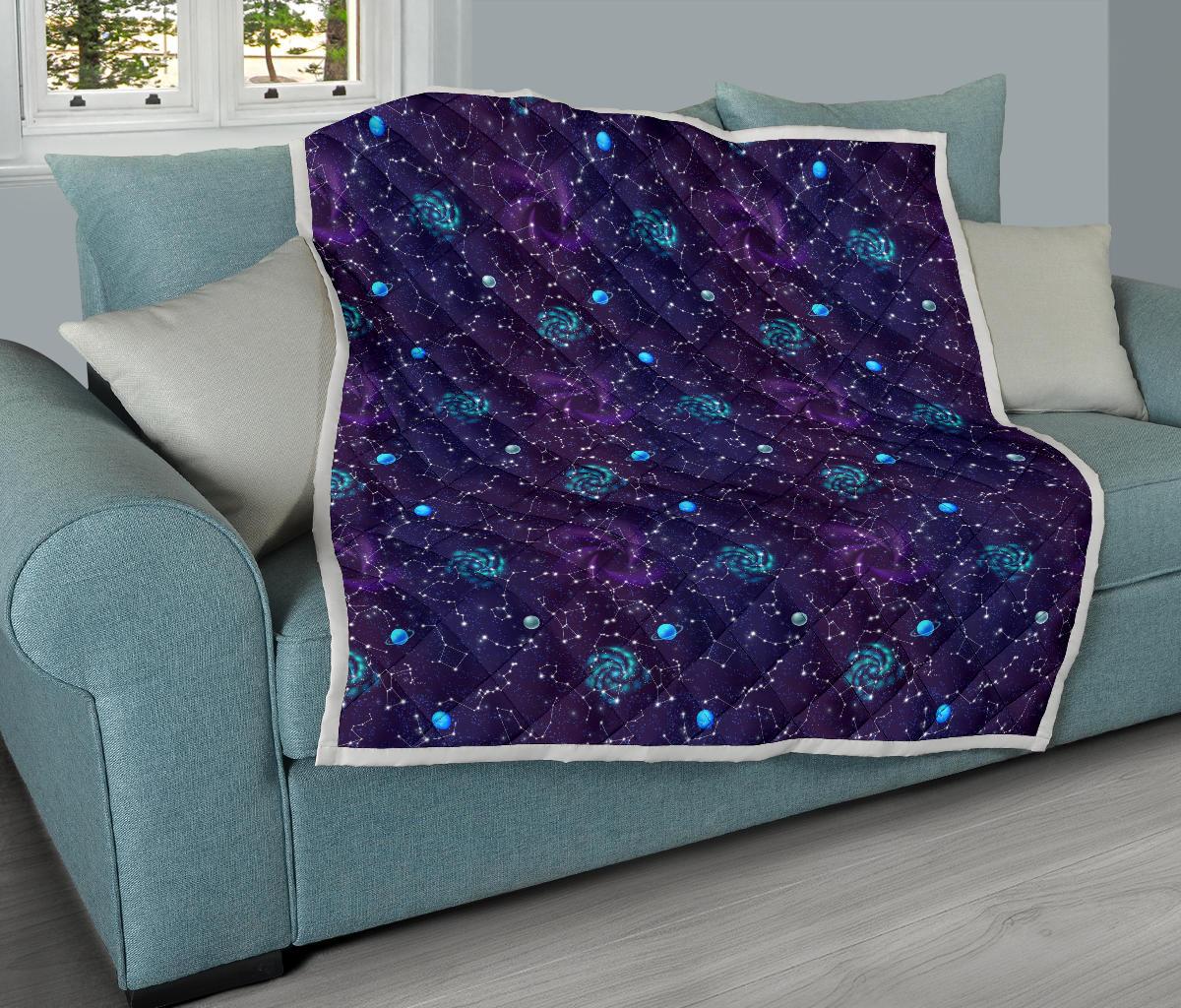 Zodiac Galaxy Design Print Premium Quilt-JTAMIGO.COM