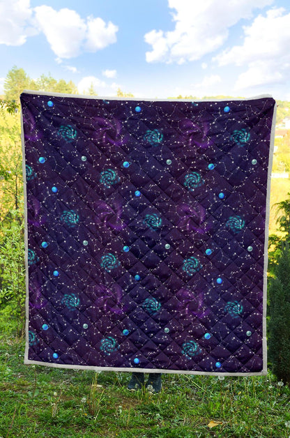 Zodiac Galaxy Design Print Premium Quilt-JTAMIGO.COM