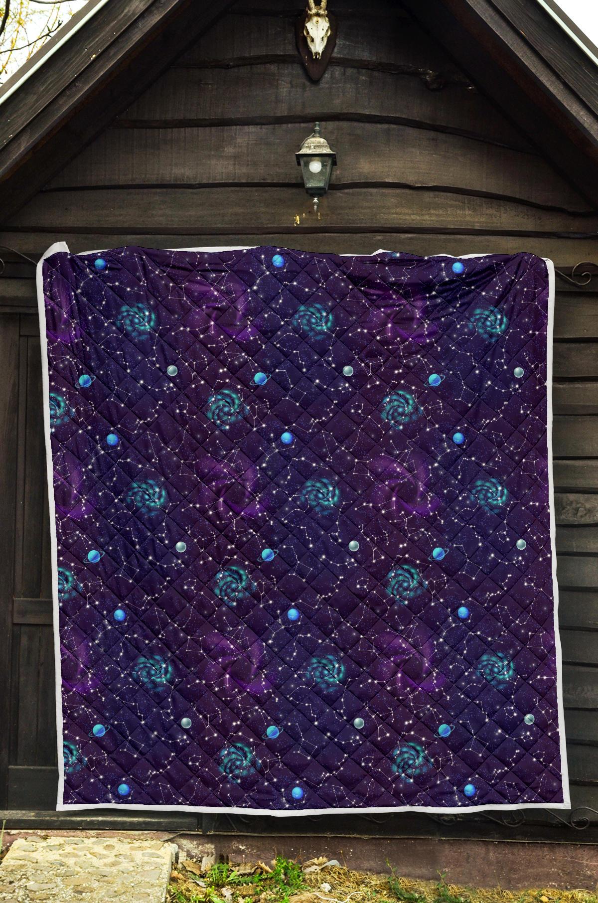 Zodiac Galaxy Design Print Premium Quilt-JTAMIGO.COM