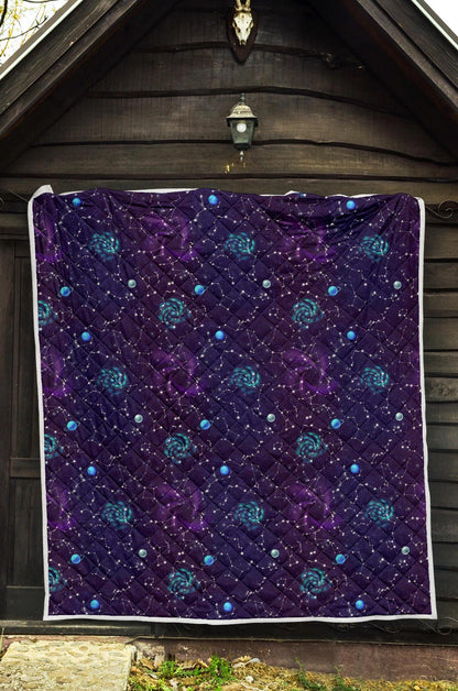 Zodiac Galaxy Design Print Premium Quilt-JTAMIGO.COM