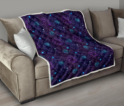 Zodiac Galaxy Design Print Premium Quilt-JTAMIGO.COM