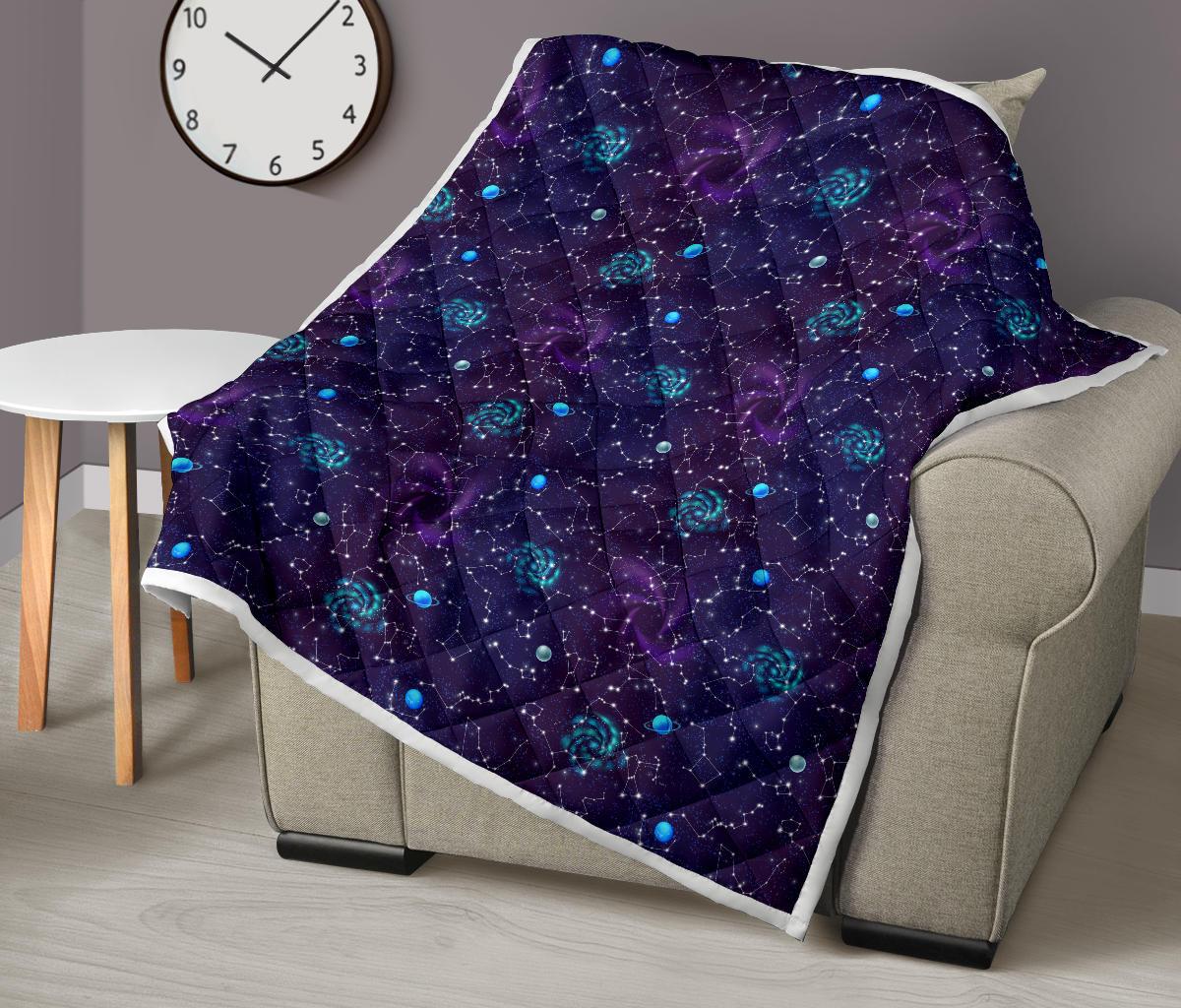 Zodiac Galaxy Design Print Premium Quilt-JTAMIGO.COM