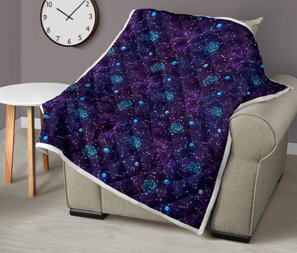Zodiac Galaxy Design Print Premium Quilt-JTAMIGO.COM