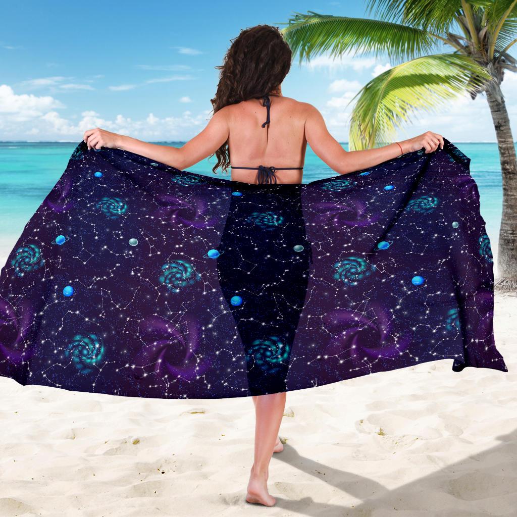 Zodiac Galaxy Design Print Sarong Pareo Wrap