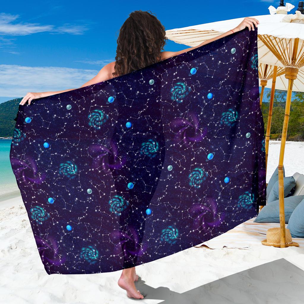 Zodiac Galaxy Design Print Sarong Pareo Wrap