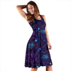 Zodiac Galaxy Design Print Sleeveless Dress