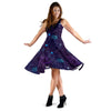 Zodiac Galaxy Design Print Sleeveless Dress