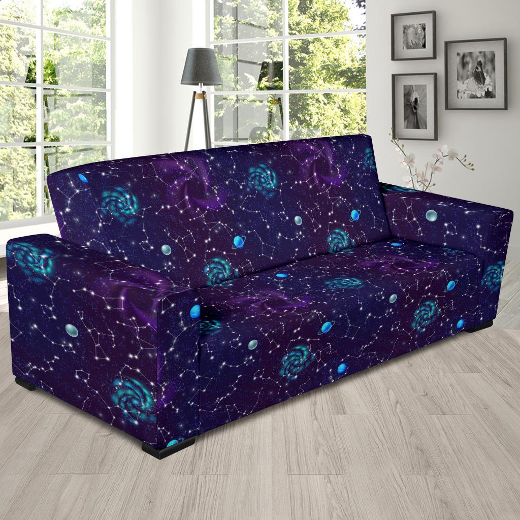 Zodiac Galaxy Design Print Sofa Slipcover-JTAMIGO.COM