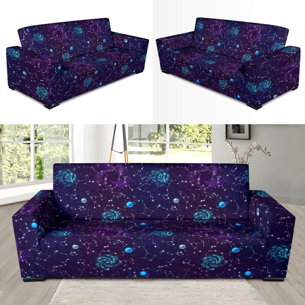 Zodiac Galaxy Design Print Sofa Slipcover-JTAMIGO.COM