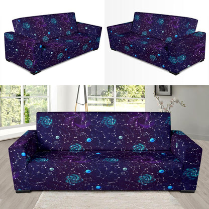 Zodiac Galaxy Design Print Sofa Slipcover-JTAMIGO.COM