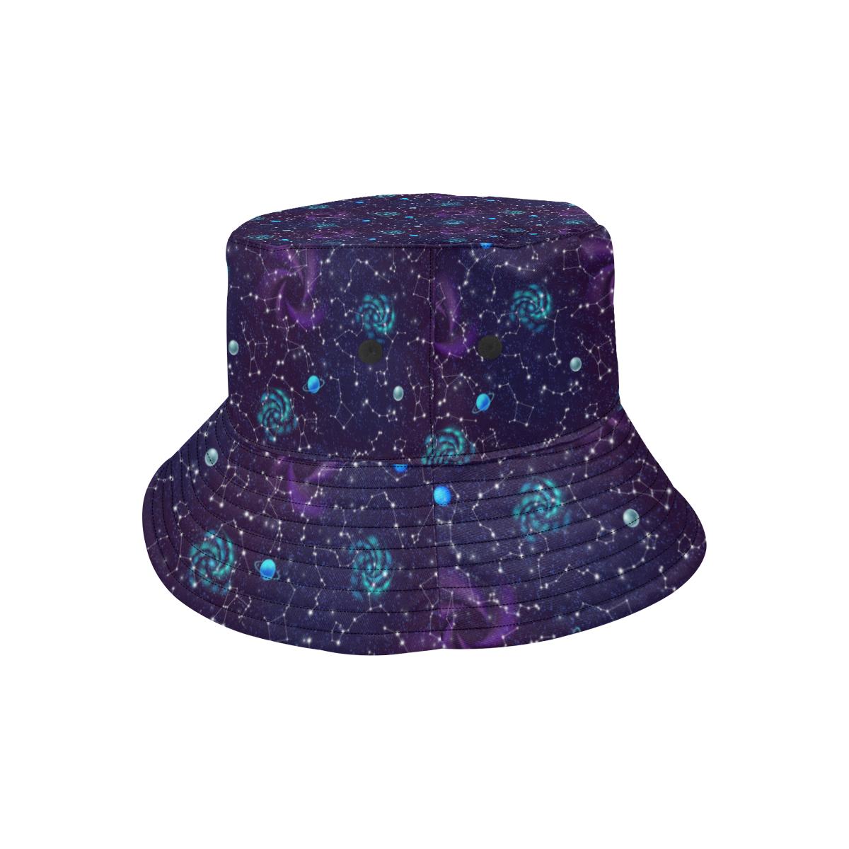 Zodiac Galaxy Design Print Unisex Bucket Hat