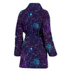 Zodiac Galaxy Design Print Women Bath Robe-JTAMIGO.COM