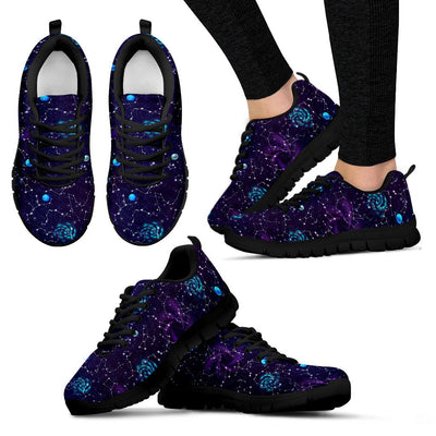 Zodiac Galaxy Design Print Women Sneakers Shoes