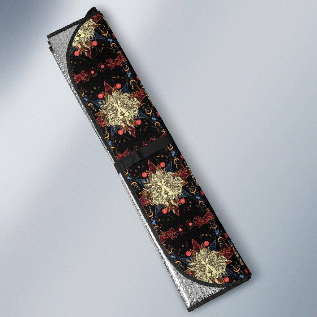Zodiac Leo Pattern Design Print Car Sun Shade For Windshield