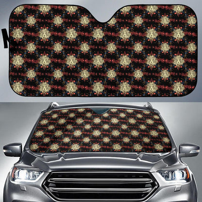 Zodiac Leo Pattern Design Print Car Sun Shade For Windshield
