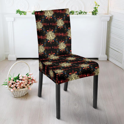 Zodiac Leo Pattern Design Print Dining Chair Slipcover-JTAMIGO.COM