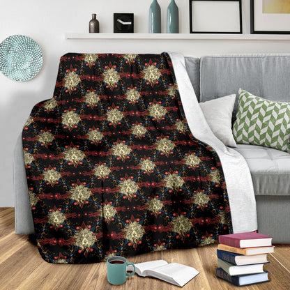 Zodiac Leo Pattern Design Print Fleece Blanket