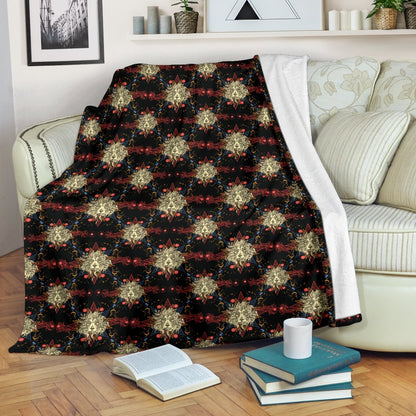 Zodiac Leo Pattern Design Print Fleece Blanket
