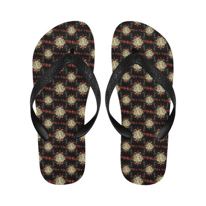 Zodiac Leo Pattern Design Print Flip Flops-JTAMIGO.COM