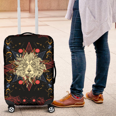 Zodiac Leo Pattern Design Print Luggage Cover Protector