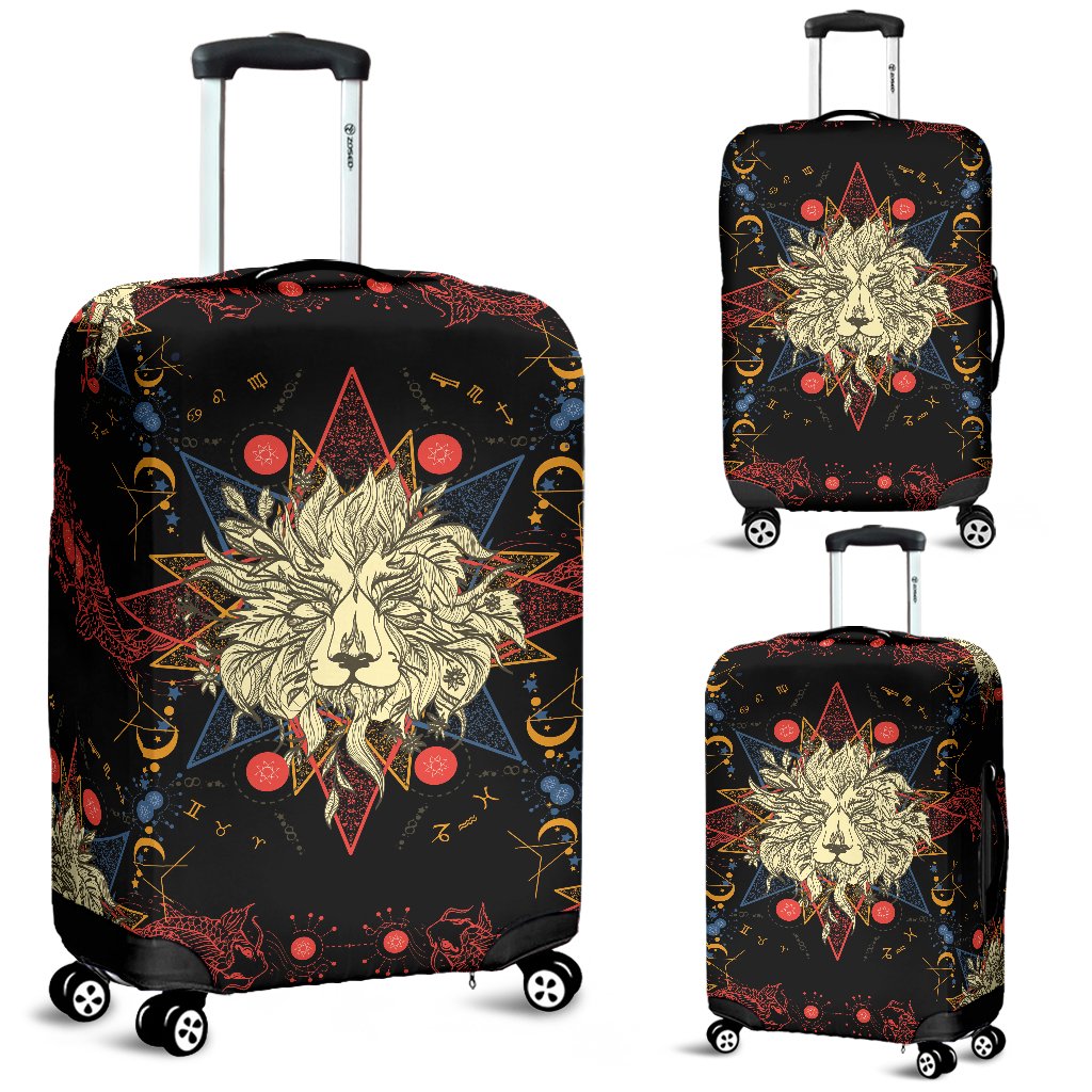 Zodiac Leo Pattern Design Print Luggage Cover Protector