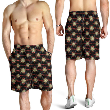 Zodiac Leo Pattern Design Print Mens Shorts-JTAMIGO.COM