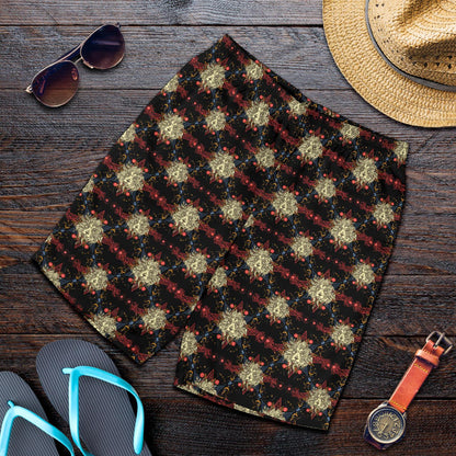 Zodiac Leo Pattern Design Print Mens Shorts-JTAMIGO.COM