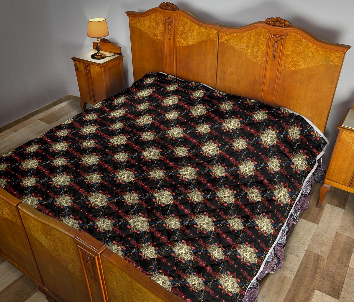 Zodiac Leo Pattern Design Print Premium Quilt-JTAMIGO.COM