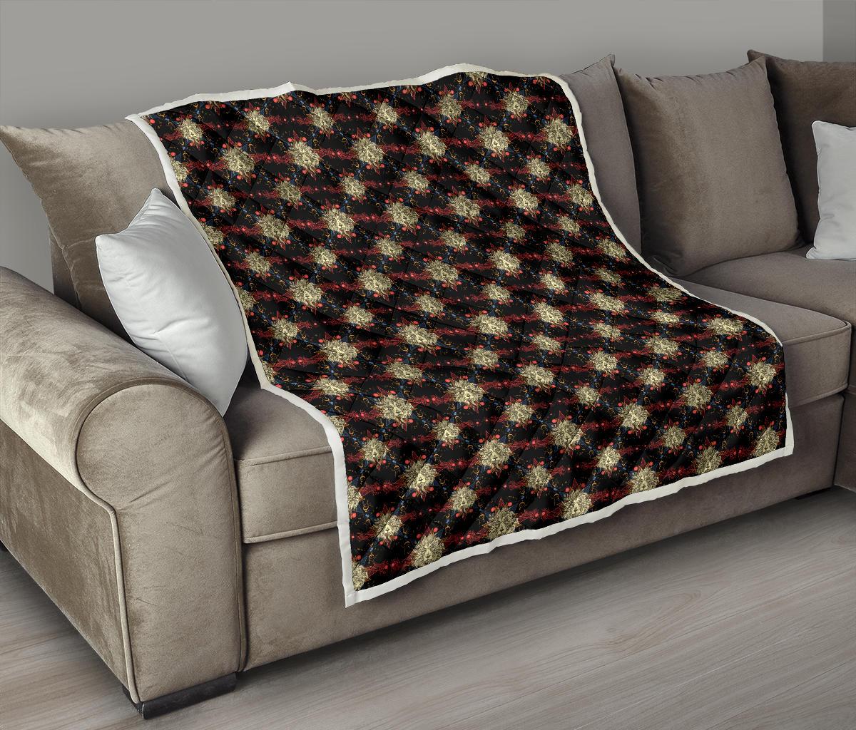 Zodiac Leo Pattern Design Print Premium Quilt-JTAMIGO.COM