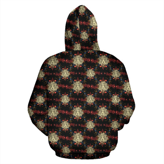 Zodiac Leo Pattern Design Print Pullover Hoodie